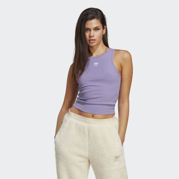 Adicolor Essentials Rib Tank Top Adidas Lilac