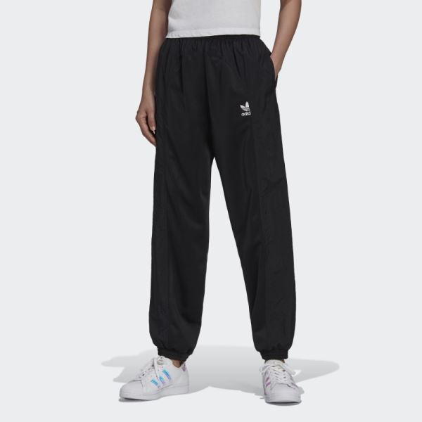 Adidas Black Adicolor Split Trefoil Track Pants