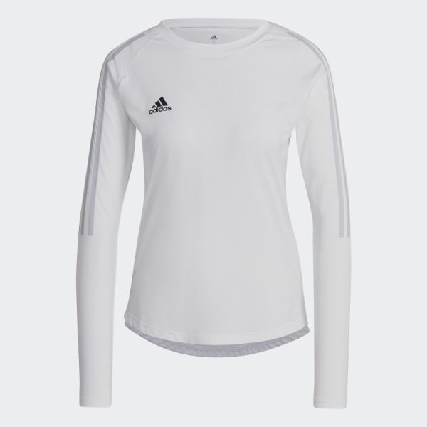 White Adidas HILO Long Sleeve Jersey