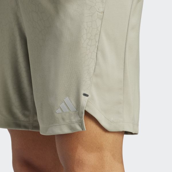 Workout PU Print Shorts Silver Pebble Adidas