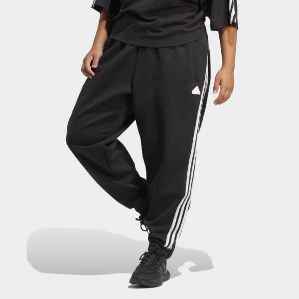 Adidas Black Future Icons 3-Stripes Regular Pants (Plus Size)