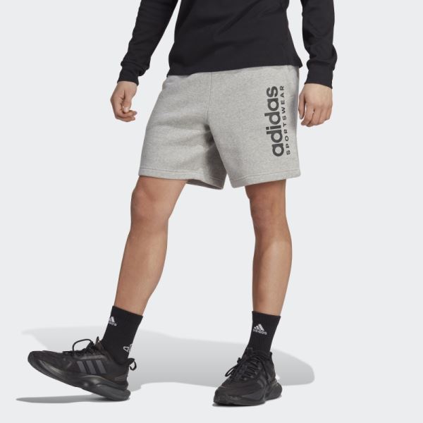 Adidas Medium Grey All SZN Fleece Graphic Shorts