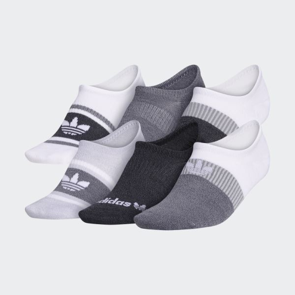 Gradient Superlite Super-No-Show Socks 6 Pairs White Adidas