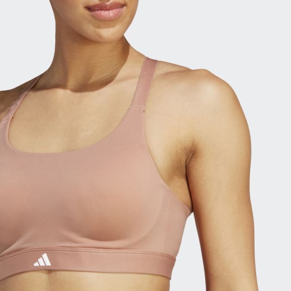 Clay Adidas Tailored Impact Luxe Training High-Support Bra