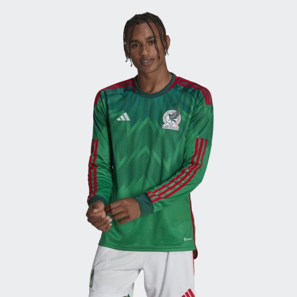 Adidas Mexico 22 Long Sleeve Home Jersey Green