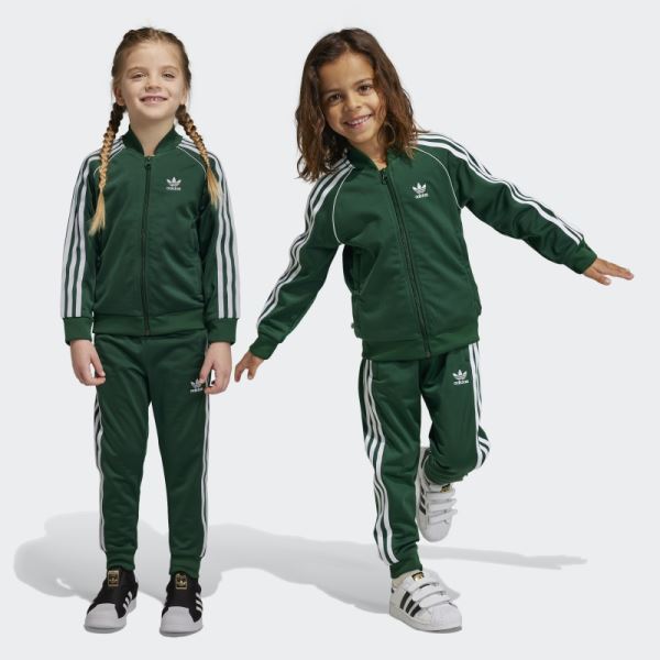 Adidas Dark Green Adicolor SST Track Suit