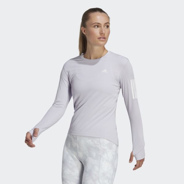 Adidas Silver Dawn Own the Run Long Sleeve Tee