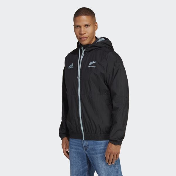 Black Adidas All Blacks Rugby Supporters Jacket