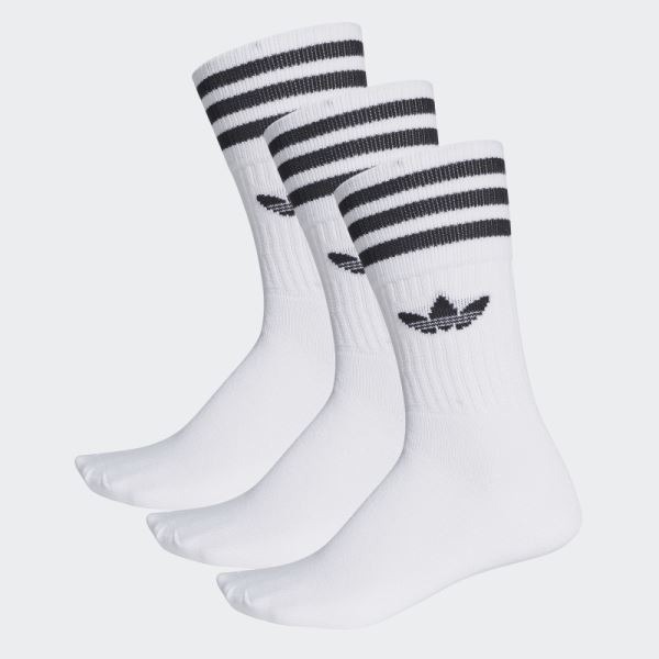 White Crew Socks 3 Pairs Adidas