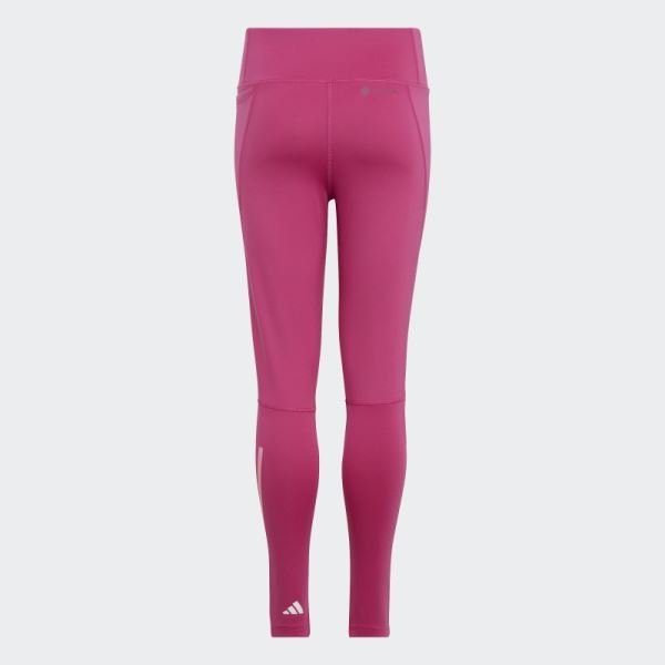 Adidas AEROREADY 3-Stripes High-Rise 7/8 Optime Pocket Tights Fuchsia