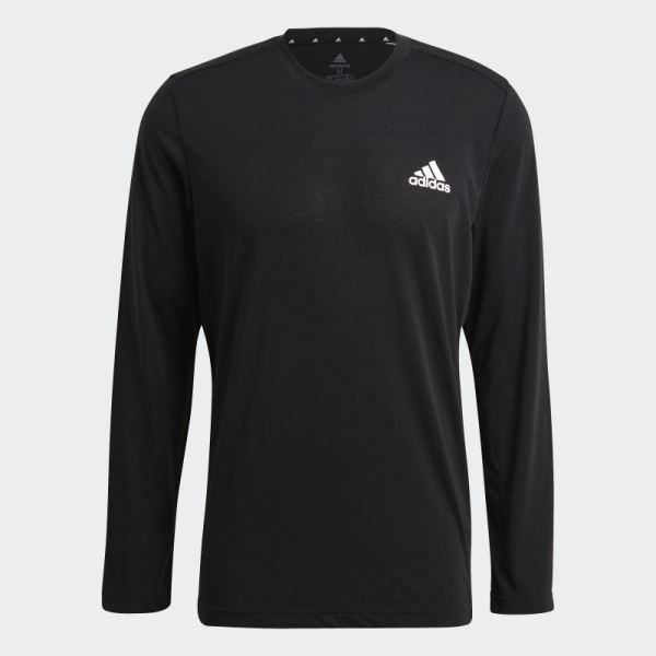 Black Adidas AEROREADY Designed 2 Move Feelready Sport Long Sleeve Tee