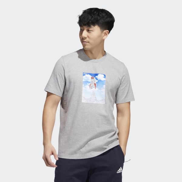 Medium Grey Adidas BOOST Rocket Graphic Tee