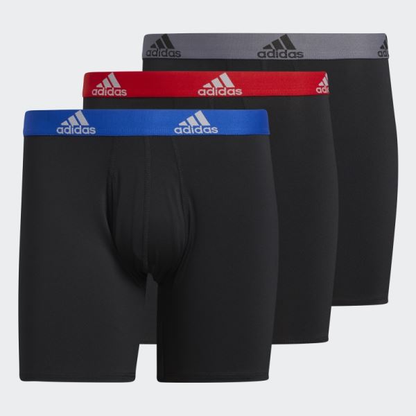 Black Performance Boxer Briefs 3 Pairs Adidas