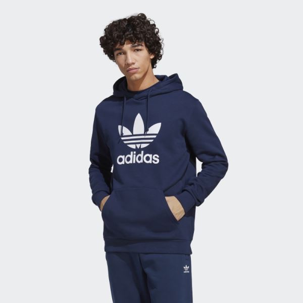 Adidas Adicolor Classics Trefoil Hoodie Night Indigo