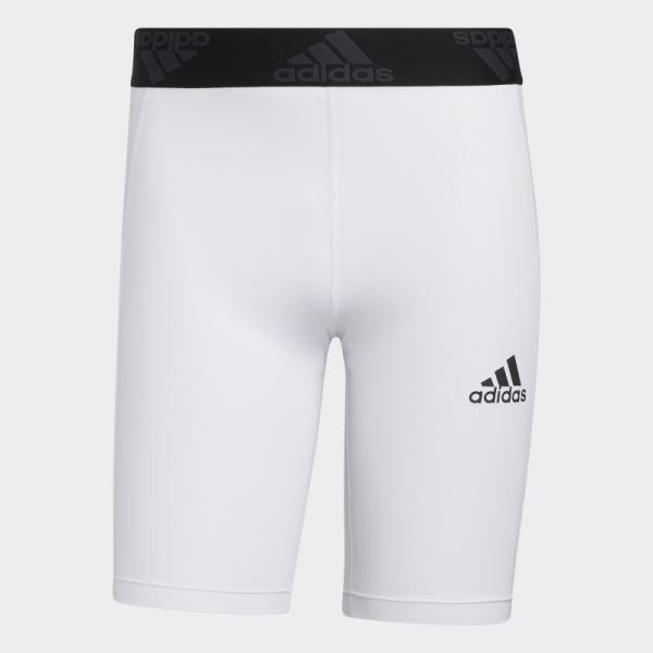 White Techfit Short Tights Adidas