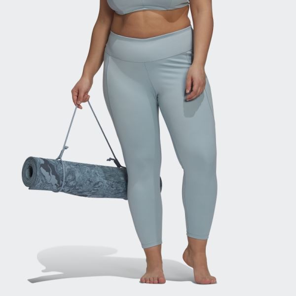 Adidas Yoga Studio 7/8 Leggings (Plus Size) Fashion Grey