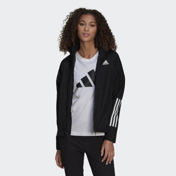 Fashion Adidas BSC 3-Stripes RAIN.RDY Jacket Black