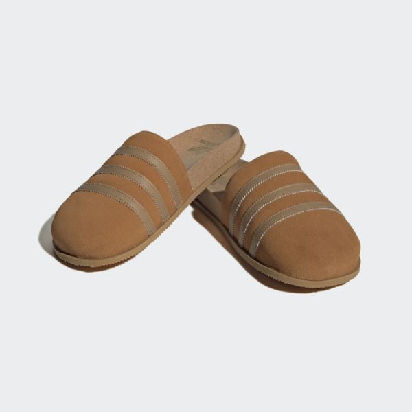 Adidas Light Brown Adimule Lea Slides