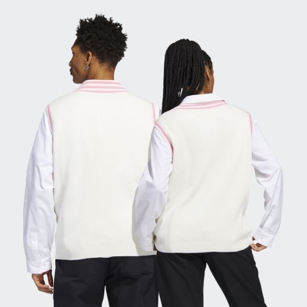 White Adidas Maxallure Sweater Vest (Gender Neutral)