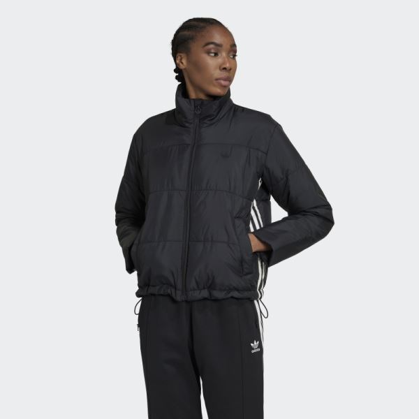 Black Adidas Short Puffer Jacket