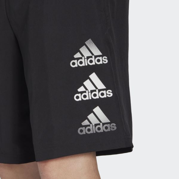 Adidas Black Designed to Move Logo Shorts