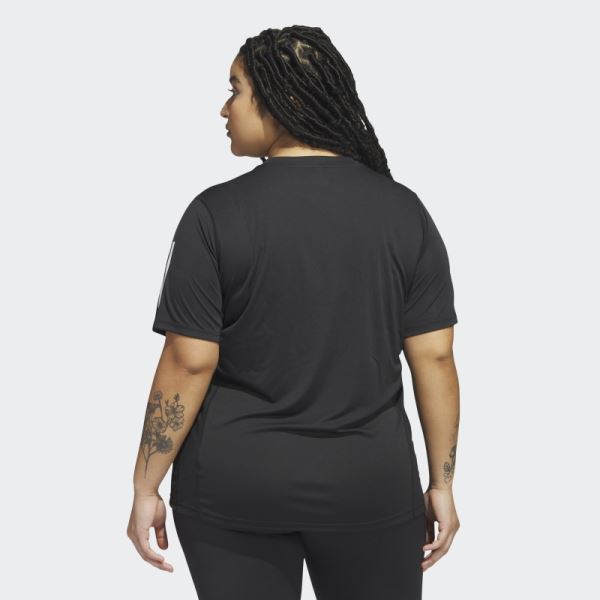 Own the Run Tee (Plus Size) Black Adidas