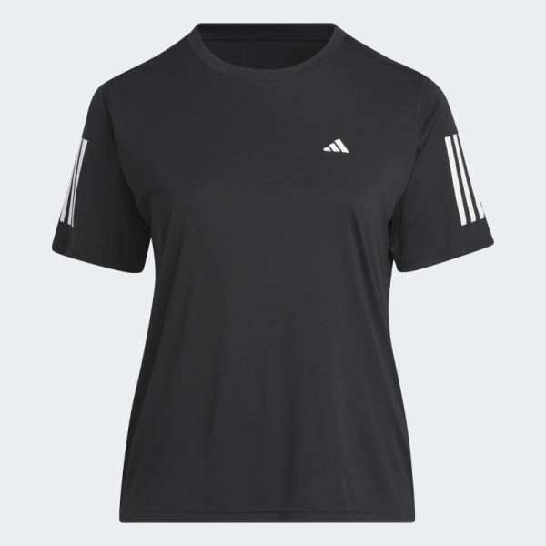 Own the Run Tee (Plus Size) Black Adidas