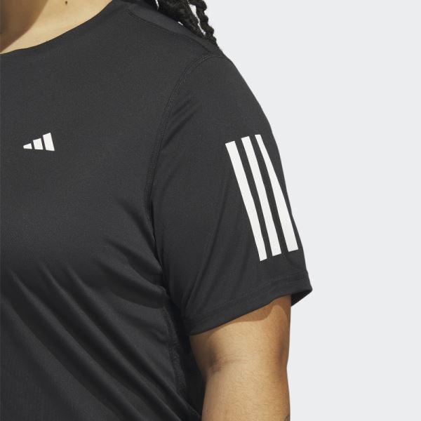 Own the Run Tee (Plus Size) Black Adidas