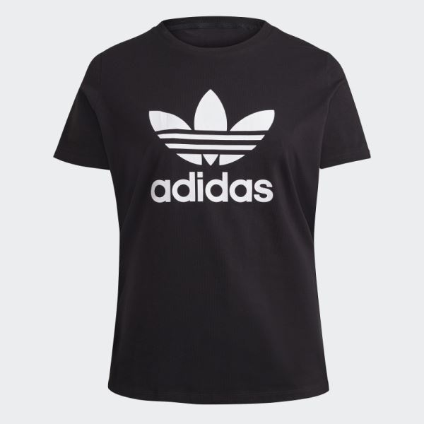 Adicolor Classics Trefoil Tee (Plus Size) Black Adidas