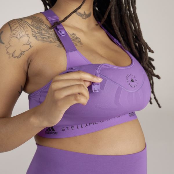 Purple Adidas by Stella McCartney High Support Maternity Nursing Bra Fashion