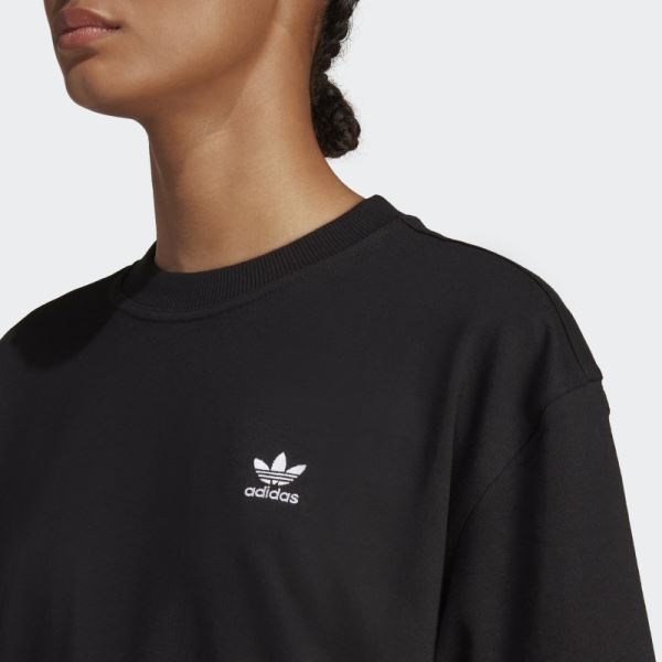 Black Adidas Adicolor Classics Big Trefoil Tee Dress