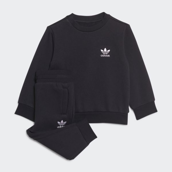 Black Adicolor Crew Set Adidas