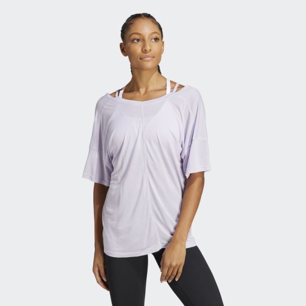 Silver Dawn Yoga Studio Oversized Tee Adidas