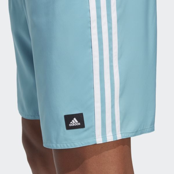 Adidas 3-Stripes CLX Swim Shorts Blue