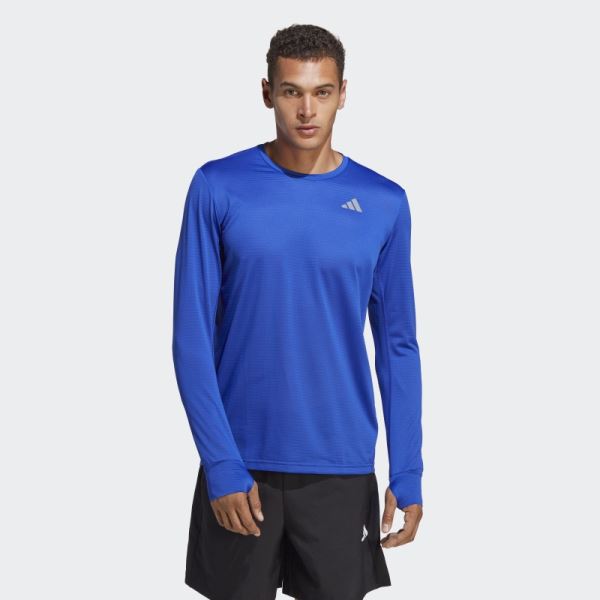 Own the Run Long-Sleeve Top Adidas Blue