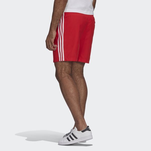 Adidas Adicolor Classics 3-Stripes Swim Shorts Red