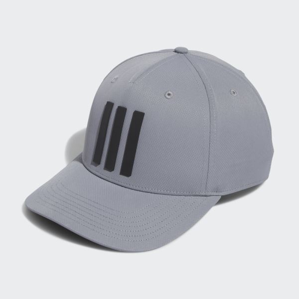 Grey Adidas 3-Stripes Tour Hat