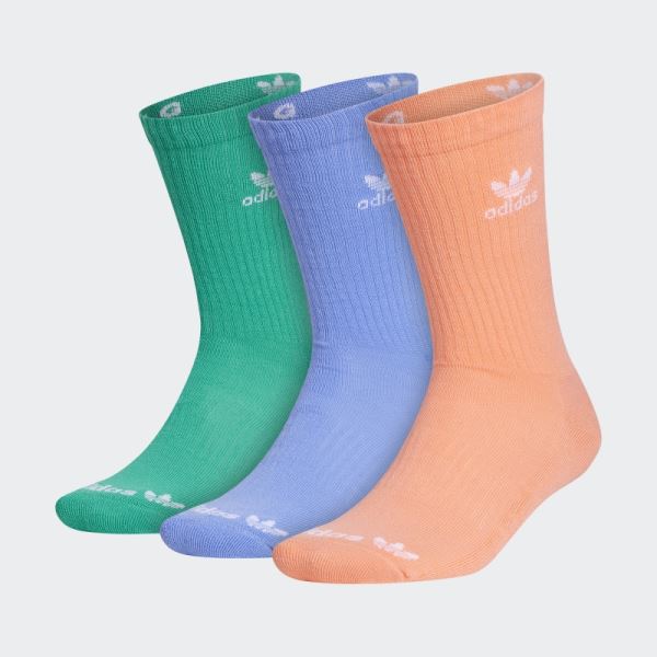 Coral Trefoil Crew Socks 3 Pairs Adidas