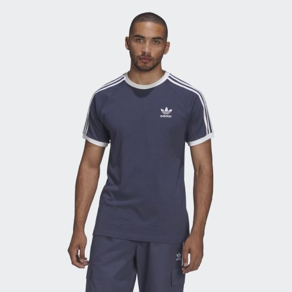 Navy Adicolor Classics 3-Stripes Tee Adidas