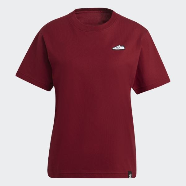 Adidas Burgundy Embroidery Tee