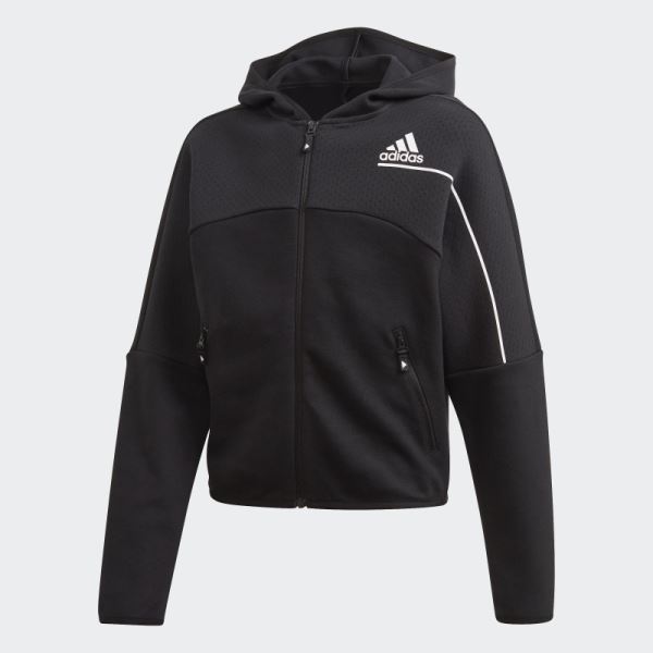 Adidas Z.N.E. Loose Full-Zip Hoodie Black Fashion