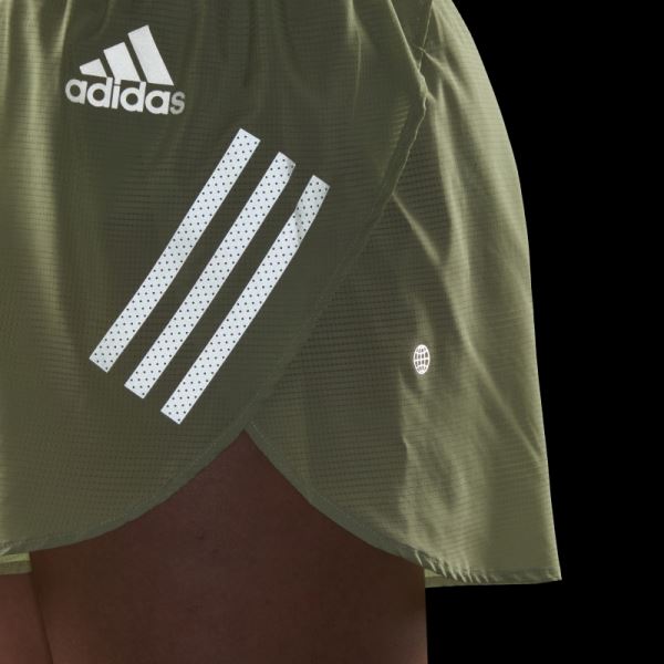 Lime Adidas Adizero Running Split Shorts