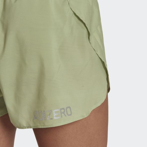 Lime Adidas Adizero Running Split Shorts