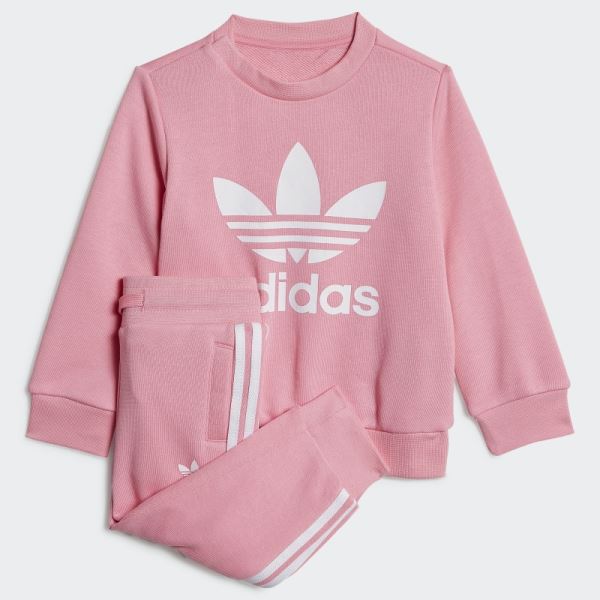 Adidas Pink Crew Sweatshirt Set