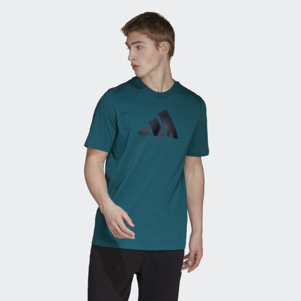 Teal Future Icons Logo Tee Adidas