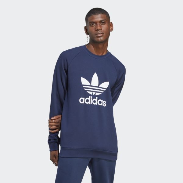 Adidas Adicolor Classics Trefoil Crewneck Night Indigo Sweatshirt