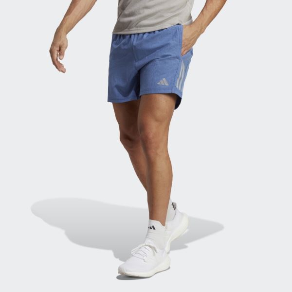 Adidas Own the Run Heather Shorts Dark Blue Melange