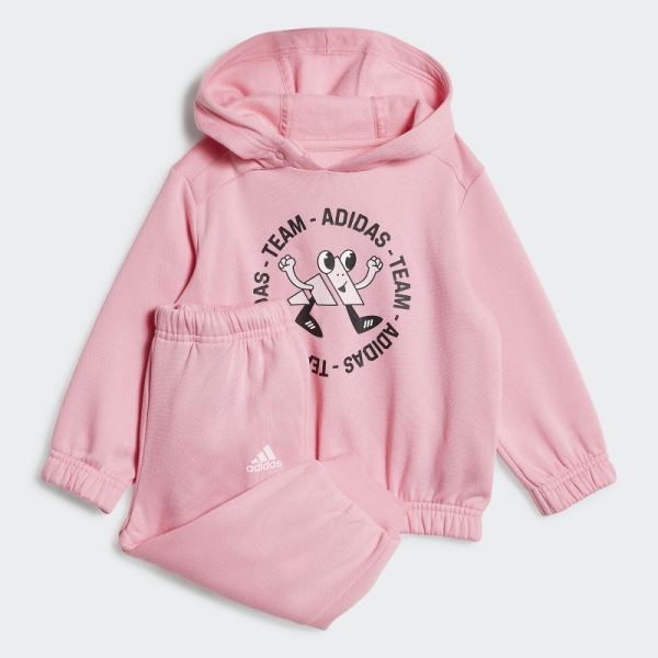 Pink Team Adidas Oversized Fleece Jogger Set (Gender Neutral) Fashion