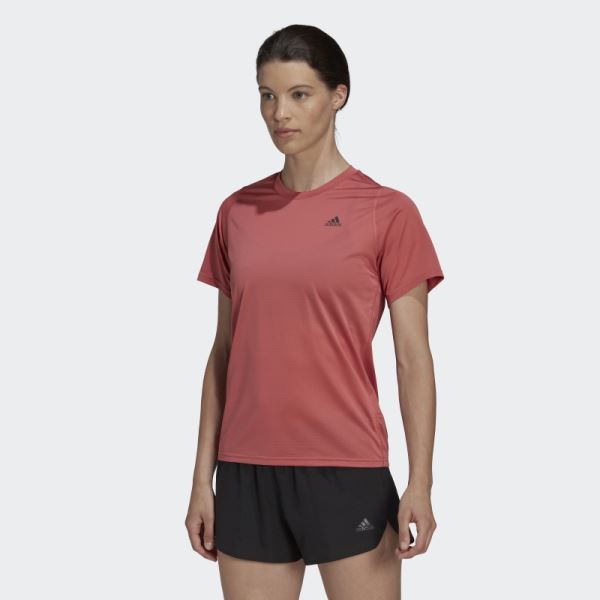 Red Adidas Run Icons Running Tee