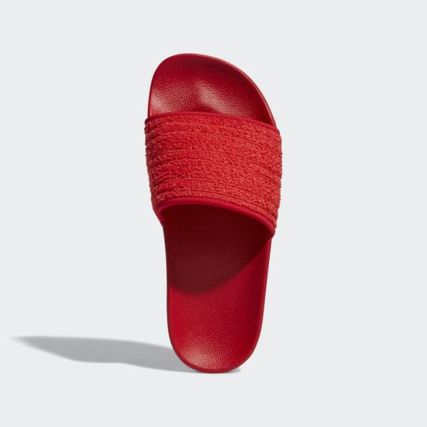 Red Adilette Slides Adidas